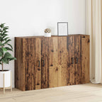 Armario de pared 2 pcs Madera vieja 69,5 x 34 x 90 cm