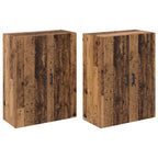 Armario de pared 2 pcs Madera vieja 69,5 x 34 x 90 cm