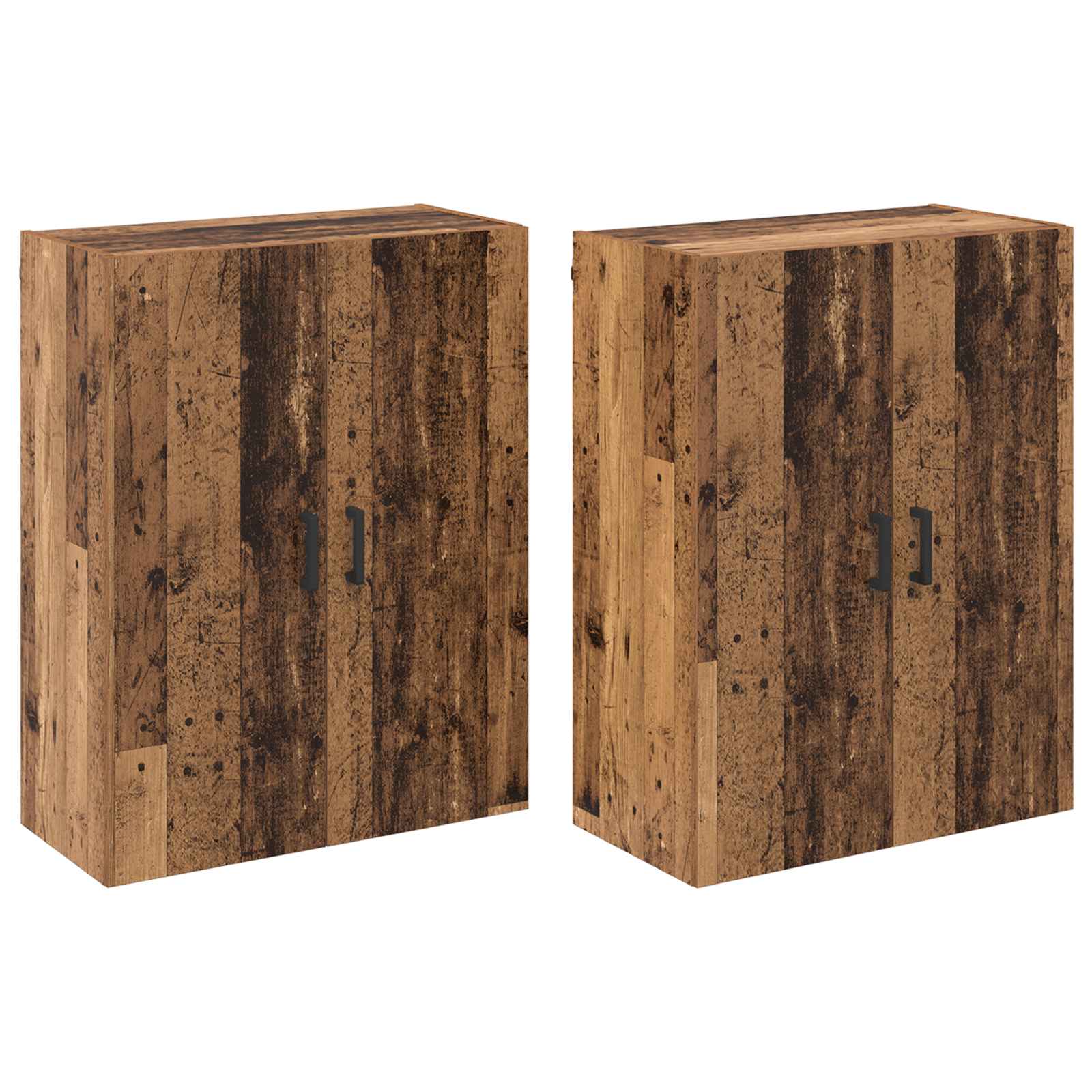 Armario de pared 2 pcs Madera vieja 69,5 x 34 x 90 cm
