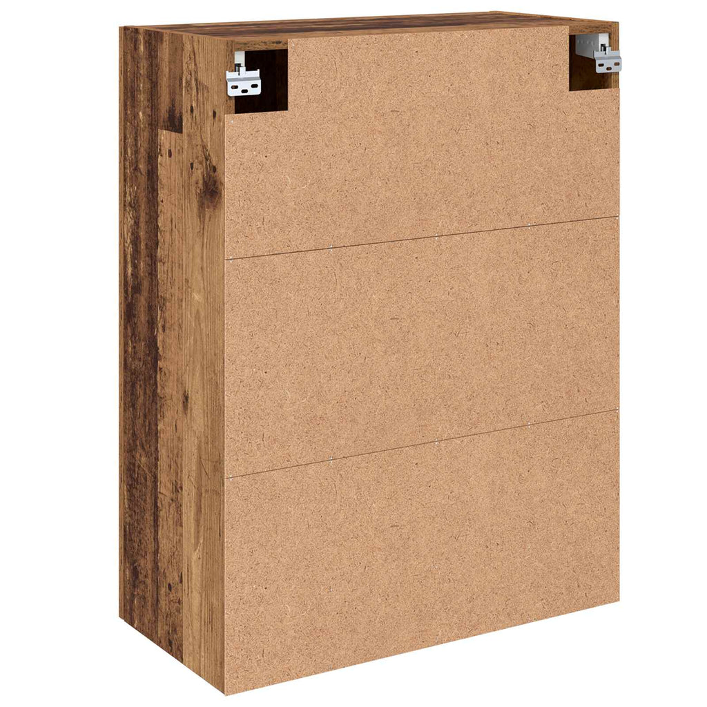 Armario de pared 2 pcs Madera vieja 69,5 x 34 x 90 cm
