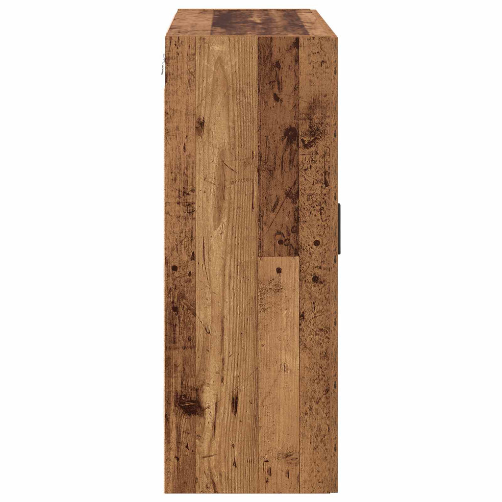 Armario de pared 2 pcs Madera vieja 69,5 x 34 x 90 cm