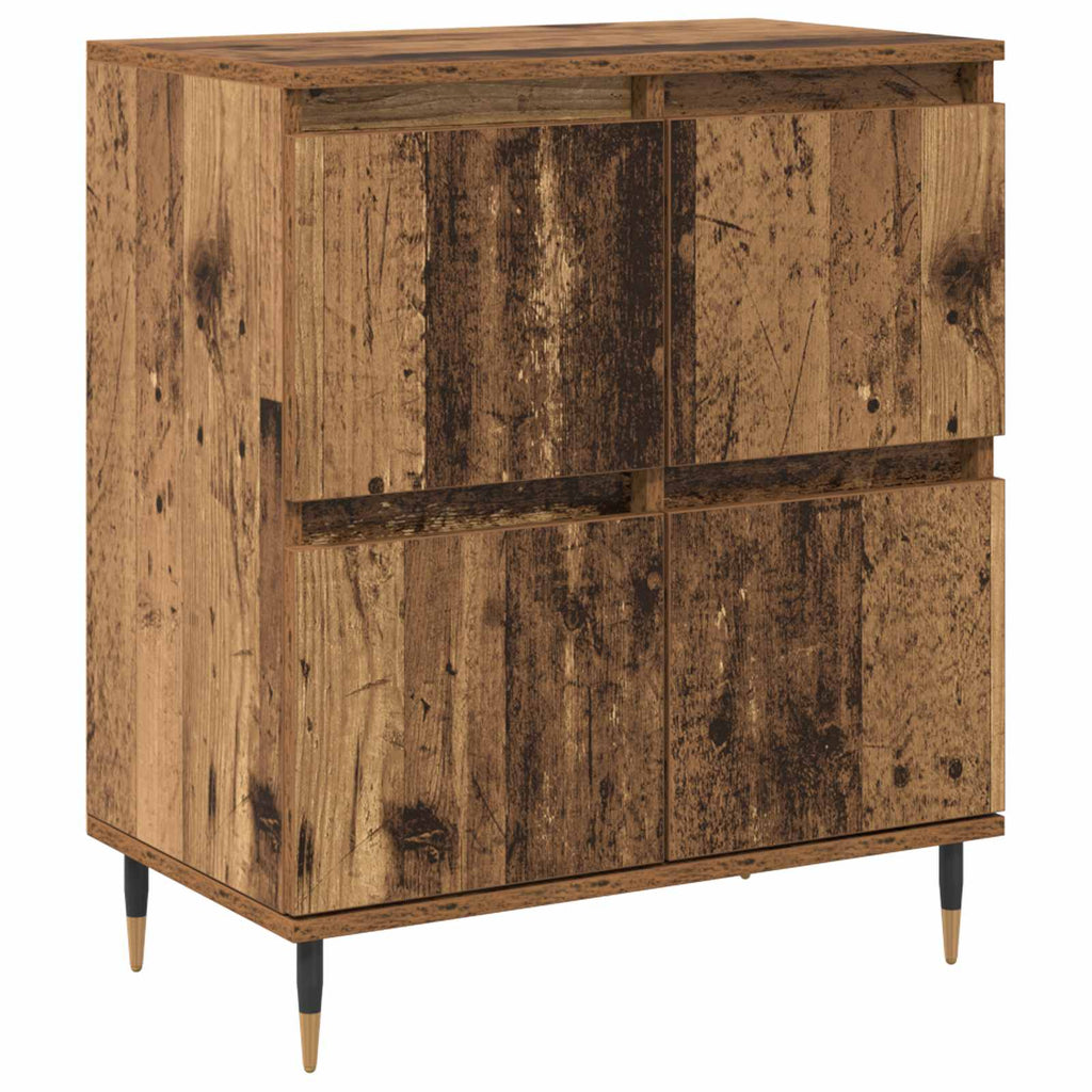 Armario de almacenamiento 2 pcs Madera vieja 60 x 35 x 70 cm