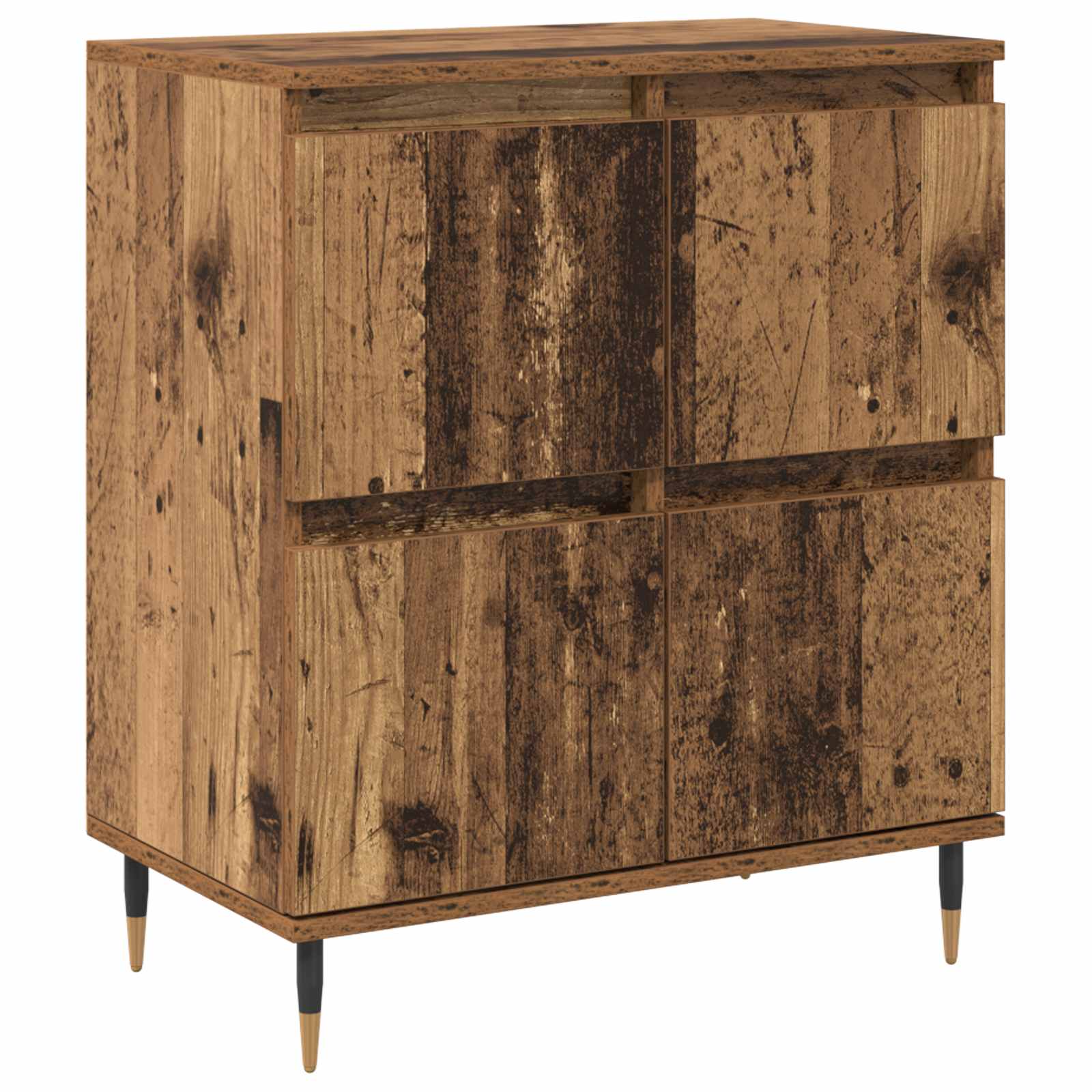 Armario de almacenamiento 2 pcs Madera vieja 60 x 35 x 70 cm