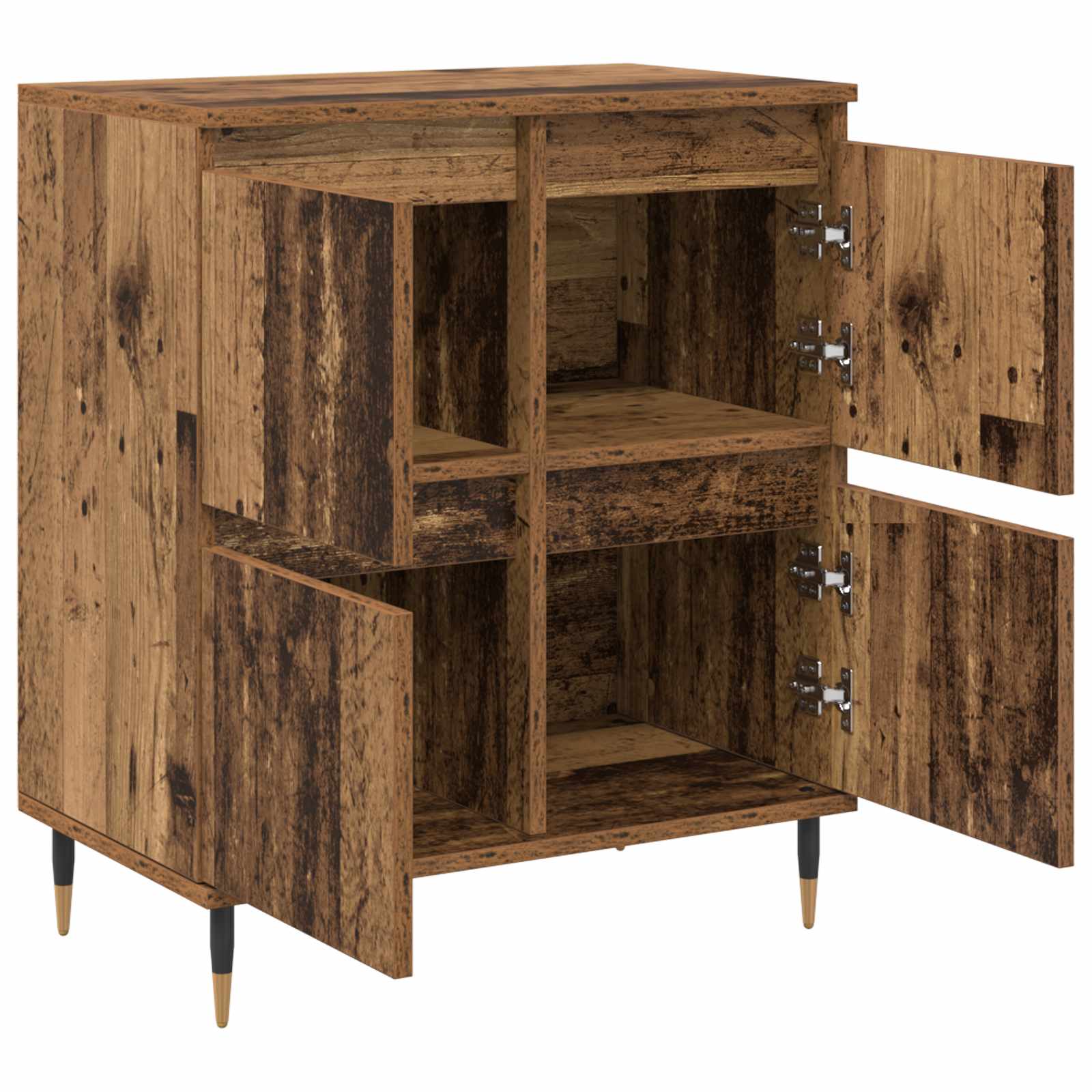 Armario de almacenamiento 2 pcs Madera vieja 60 x 35 x 70 cm