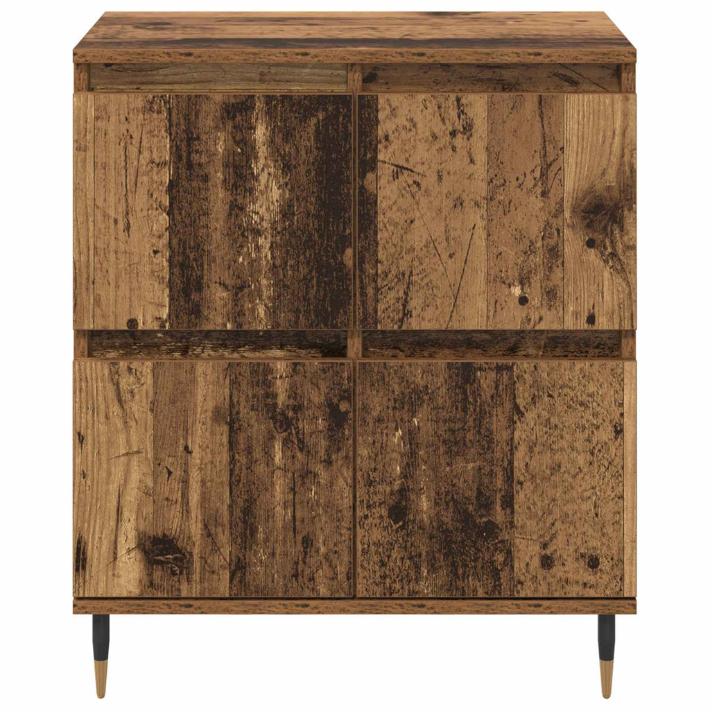 Armario de almacenamiento 2 pcs Madera vieja 60 x 35 x 70 cm