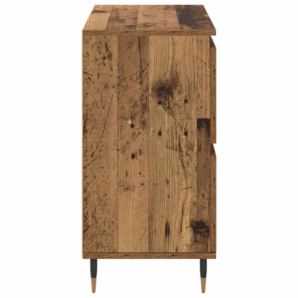 Armario de almacenamiento 2 pcs Madera vieja 60 x 35 x 70 cm