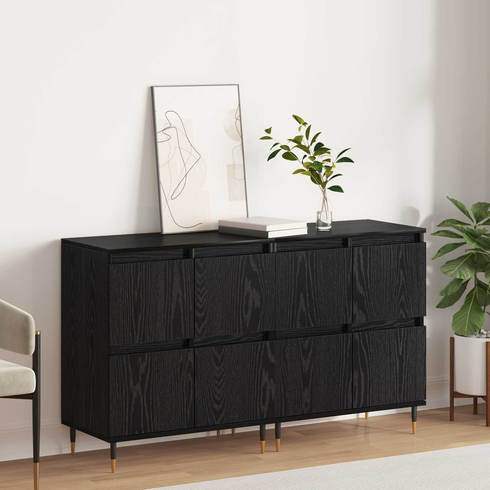 Armario de almacenamiento 2 pcs Madera vieja 60 x 35 x 70 cm