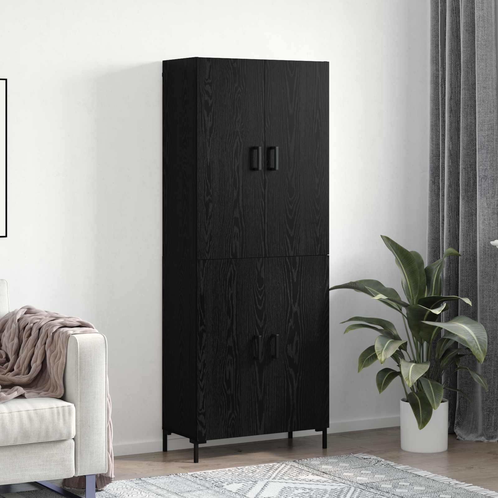 Old wooden cupboard 69.5 x 34 x 180 cm Plywood