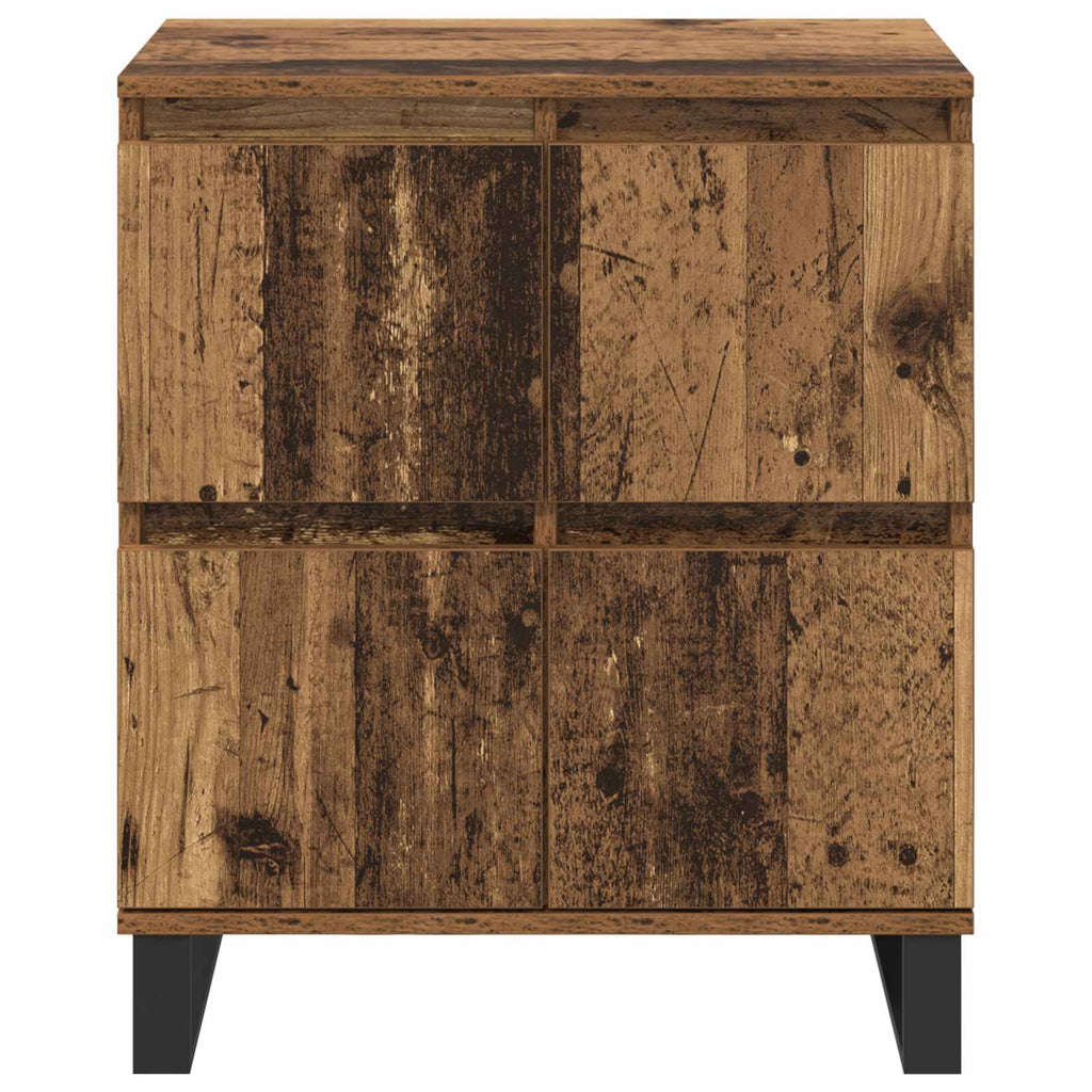 Aparador 2 pcs Madera vieja 60 x 35 x 70 cm