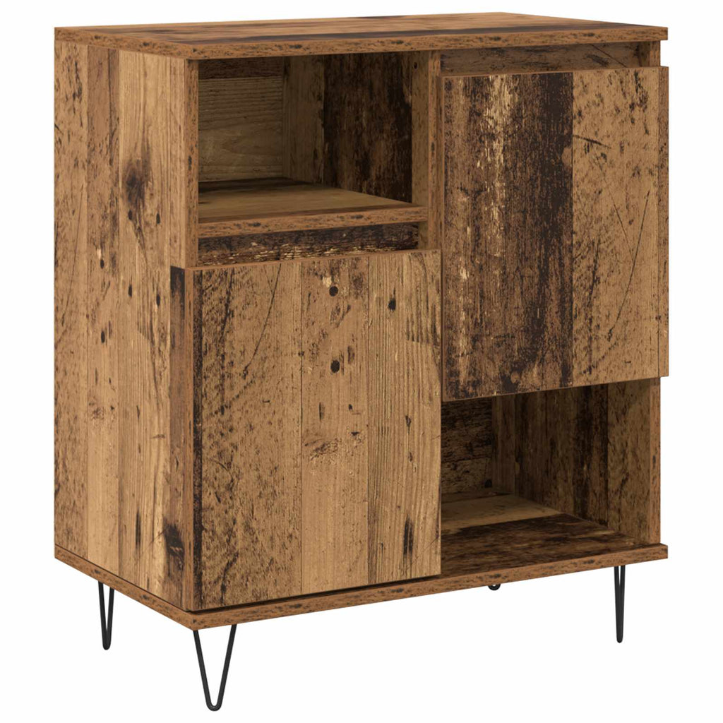 Aparador 2 pcs Madera vieja 60 x 35 x 70 cm