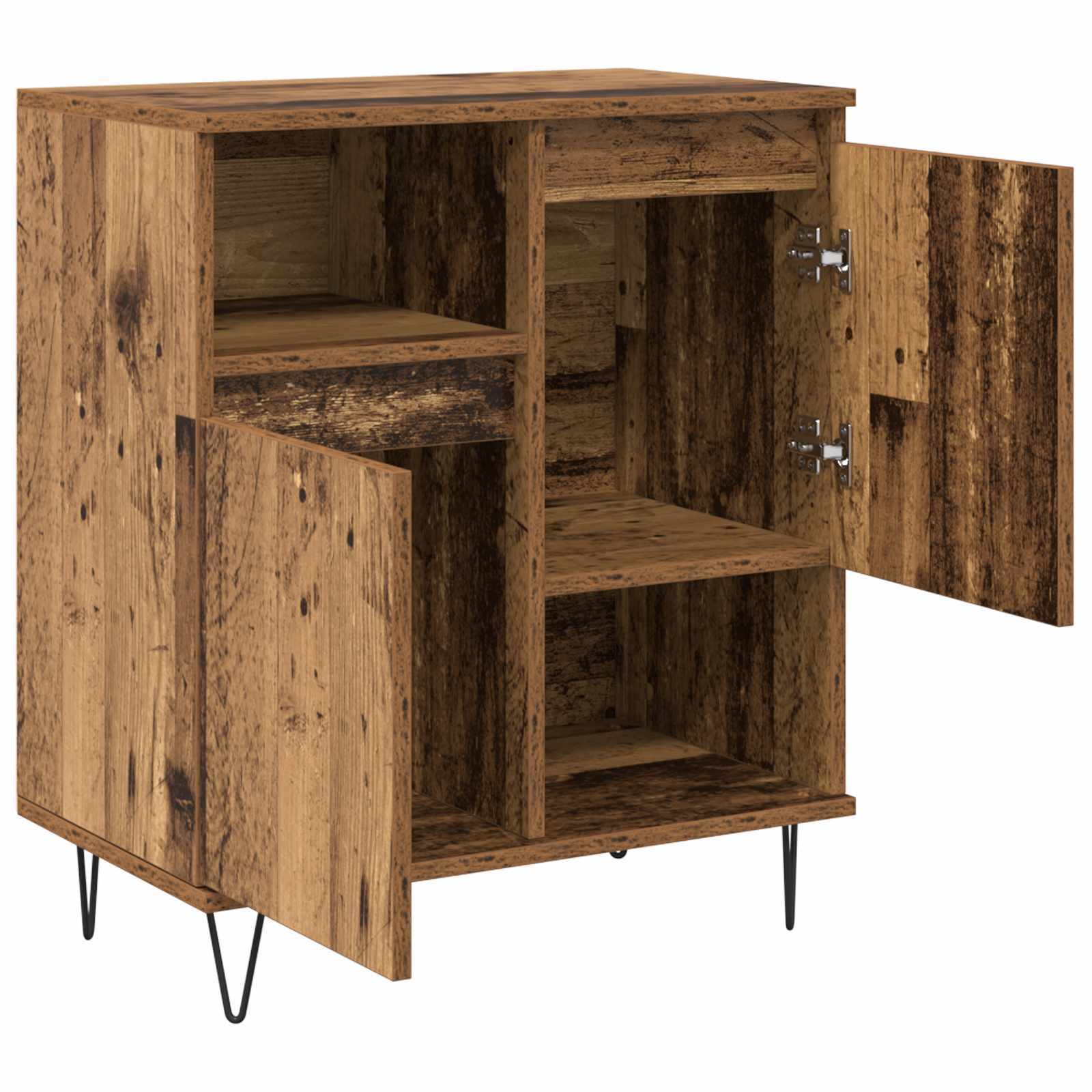 Aparador 2 pcs Madera vieja 60 x 35 x 70 cm