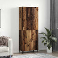 Aparador alto 2 pcs Madera envejecida Madera de ingeniería