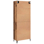 Aparador alto 2 pcs Madera envejecida Madera de ingeniería