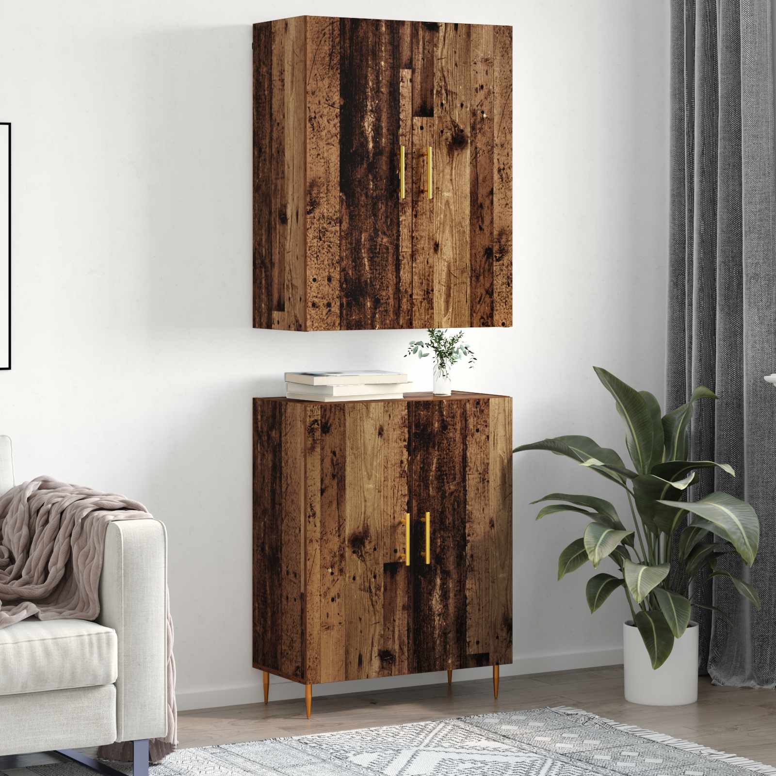 Alacena Madera vieja 69,5 x 34 x 180 cm Madera contrachapada