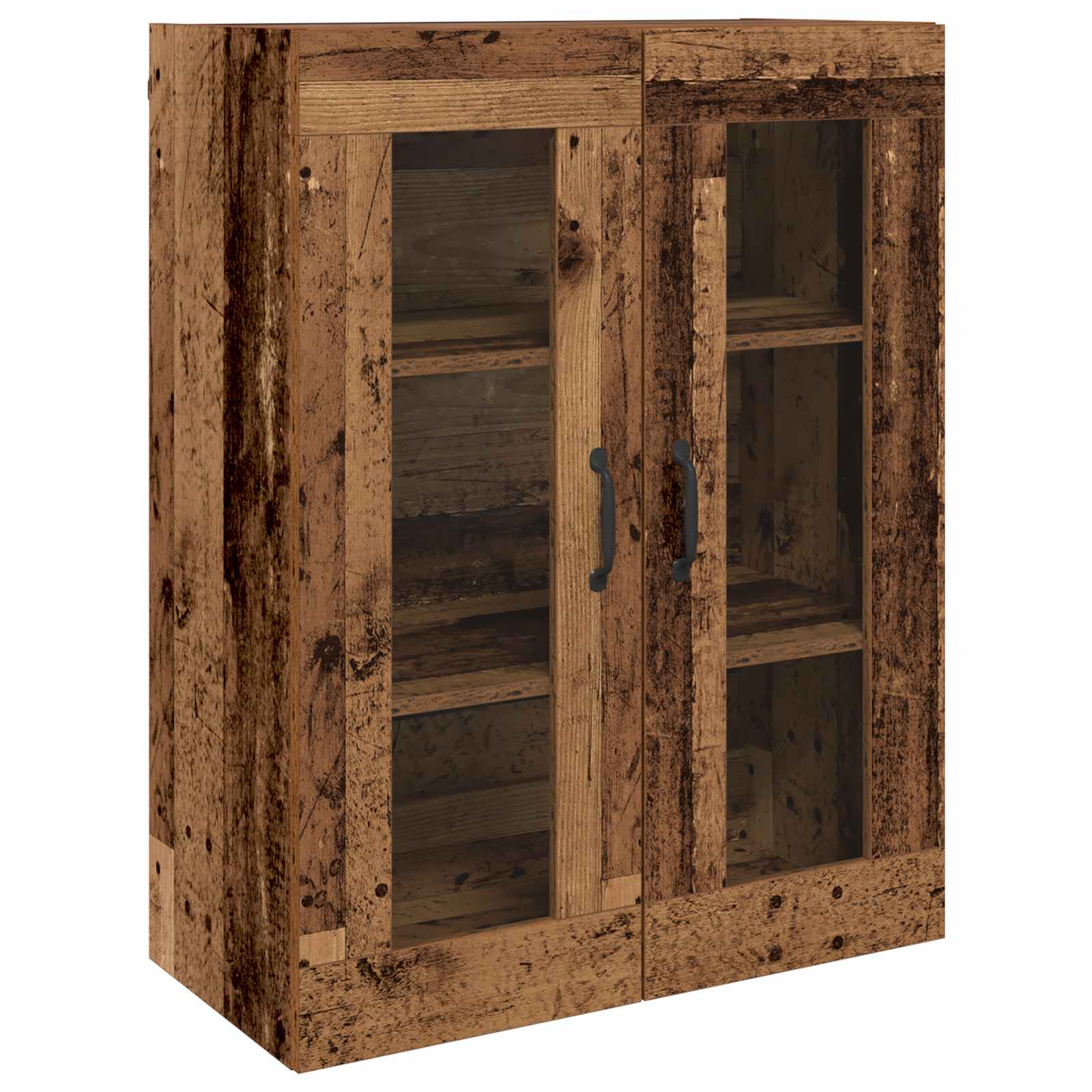 Aparador alto 2 pcs Madera envejecida Madera de ingeniería