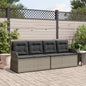 Garden bench Beige synthetic rattan