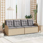 Garden bench Beige synthetic rattan