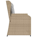 Banco de jardín Beige ratán sintético