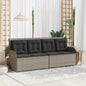 Garden bench Beige synthetic rattan