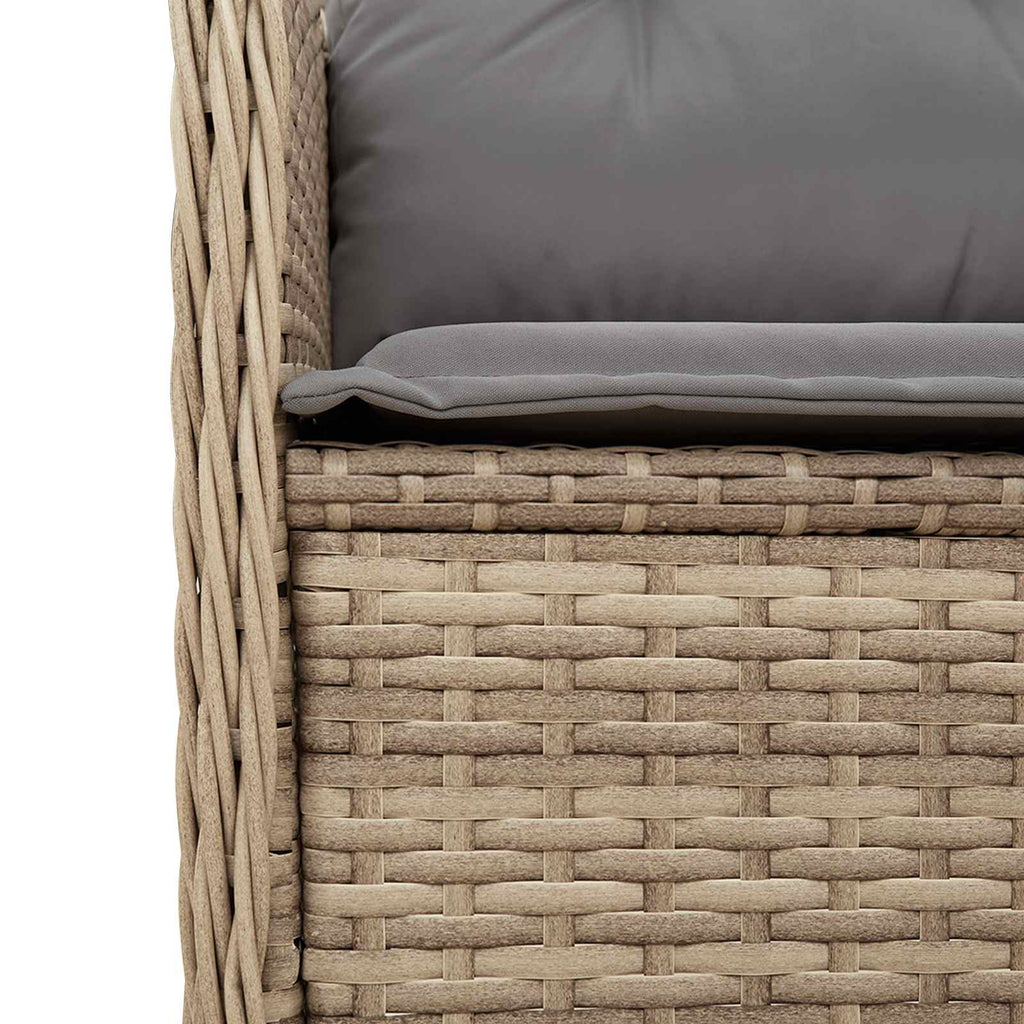 Banco de jardín Beige ratán sintético