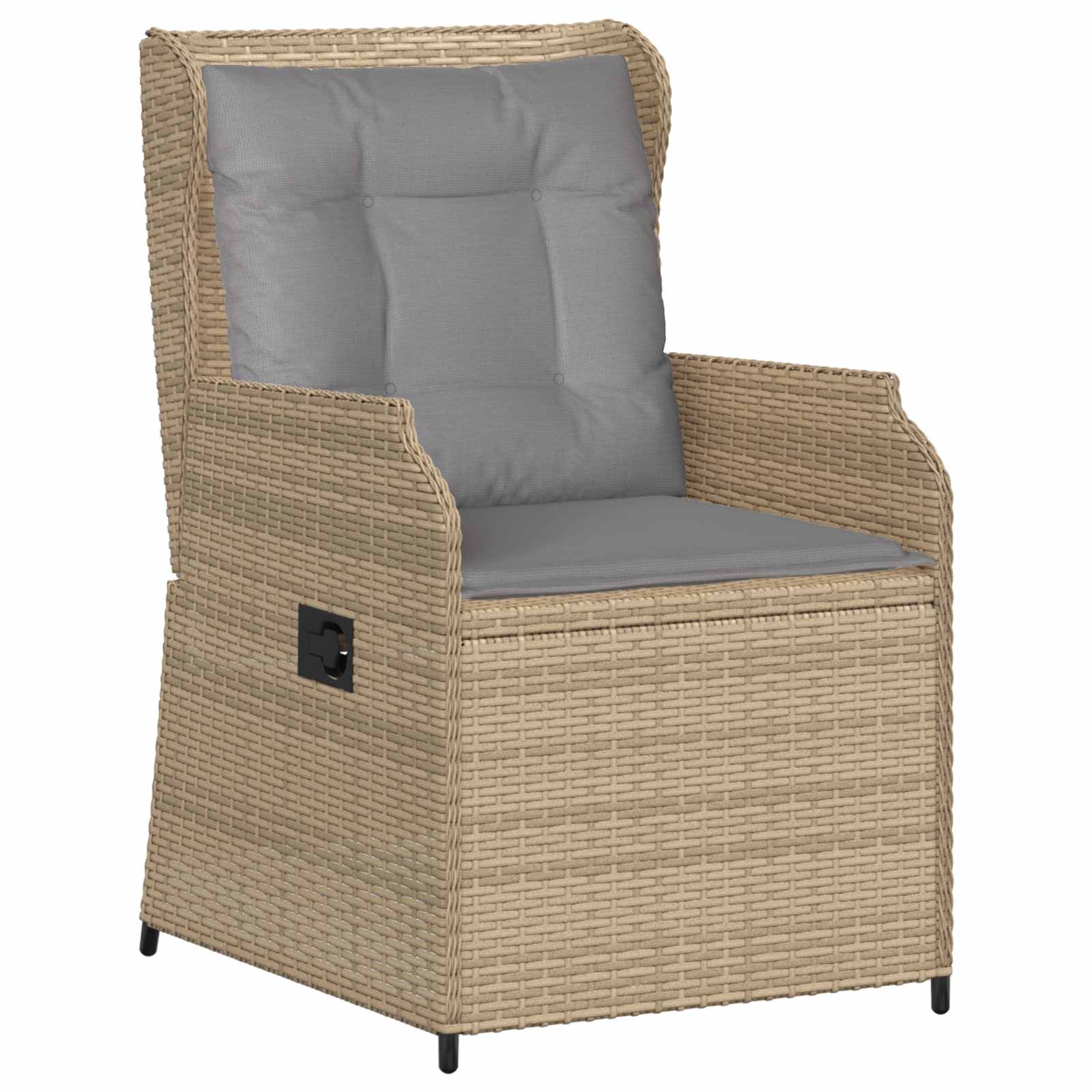 Banco de jardín 2 pcs Beige ratán sintético
