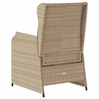 Banco de jardín 2 pcs Beige ratán sintético