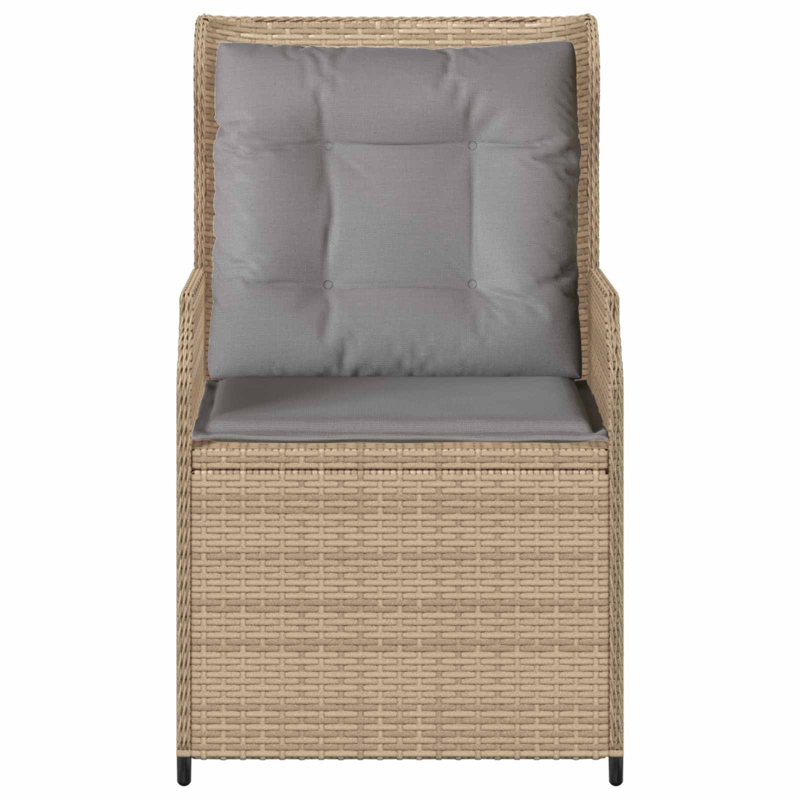 Banco de jardín 2 pcs Beige ratán sintético