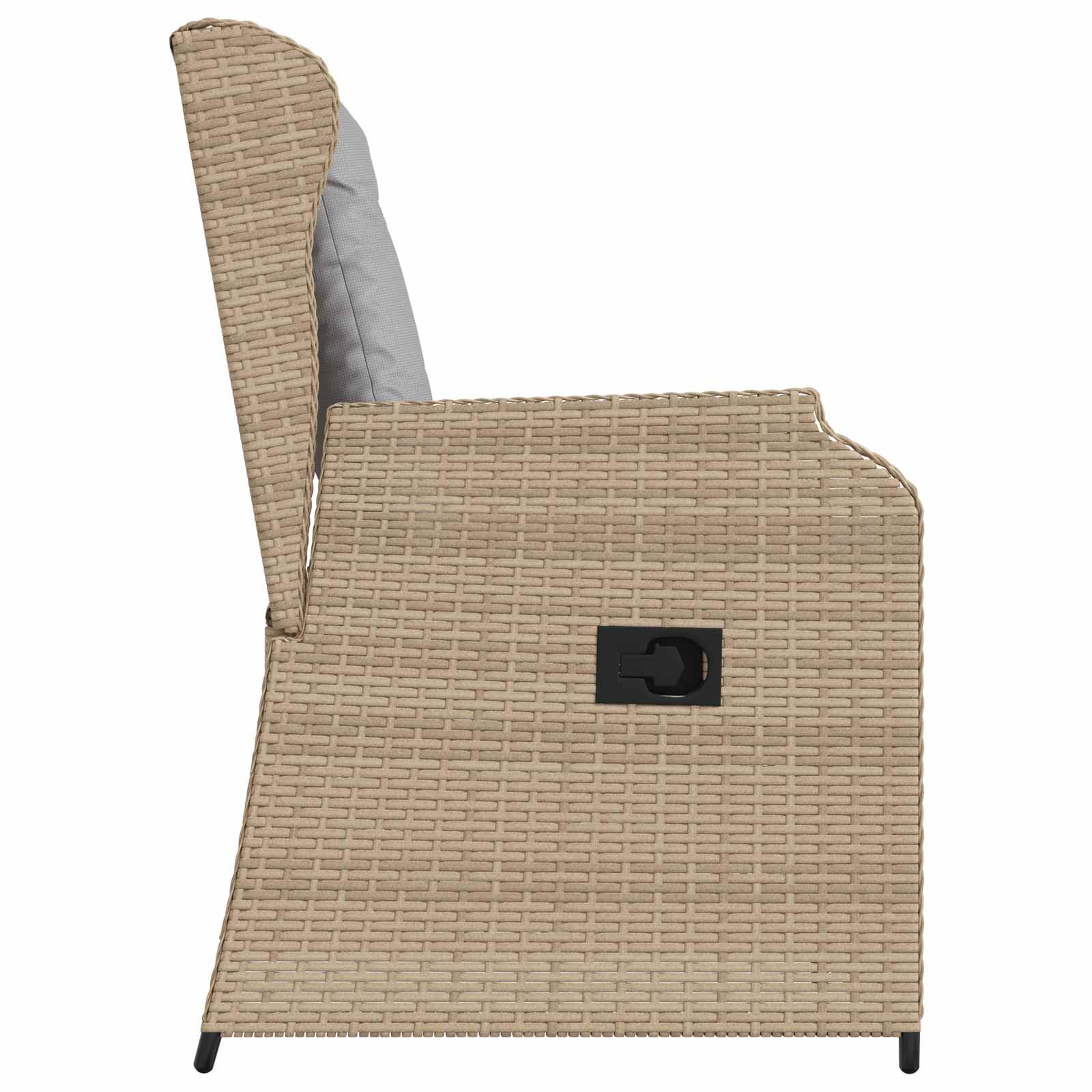 Banco de jardín 2 pcs Beige ratán sintético