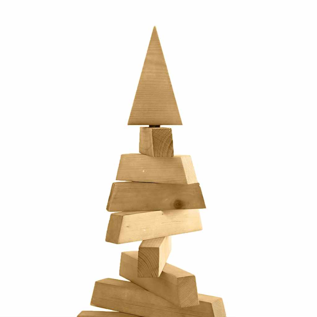Árbol de Navidad de madera Marrón 120 cm Madera maciza de pino