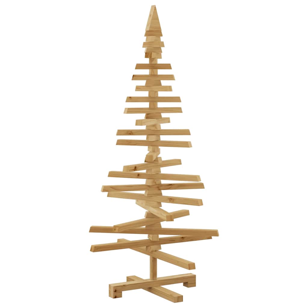 Árbol de Navidad de madera Marrón 120 cm Madera maciza de pino