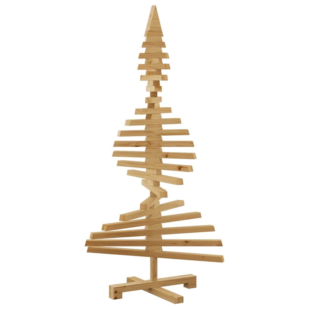 Árbol de Navidad de madera Marrón 120 cm Madera maciza de pino