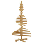 Árbol de Navidad de madera Marrón 120 cm Madera maciza de pino