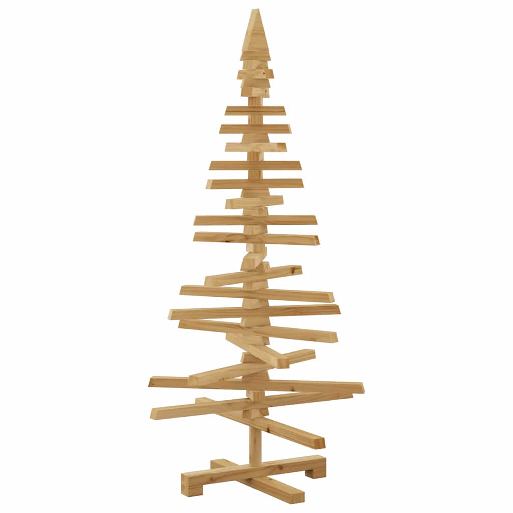 Árbol de Navidad de madera Marrón 120 cm Madera maciza de pino