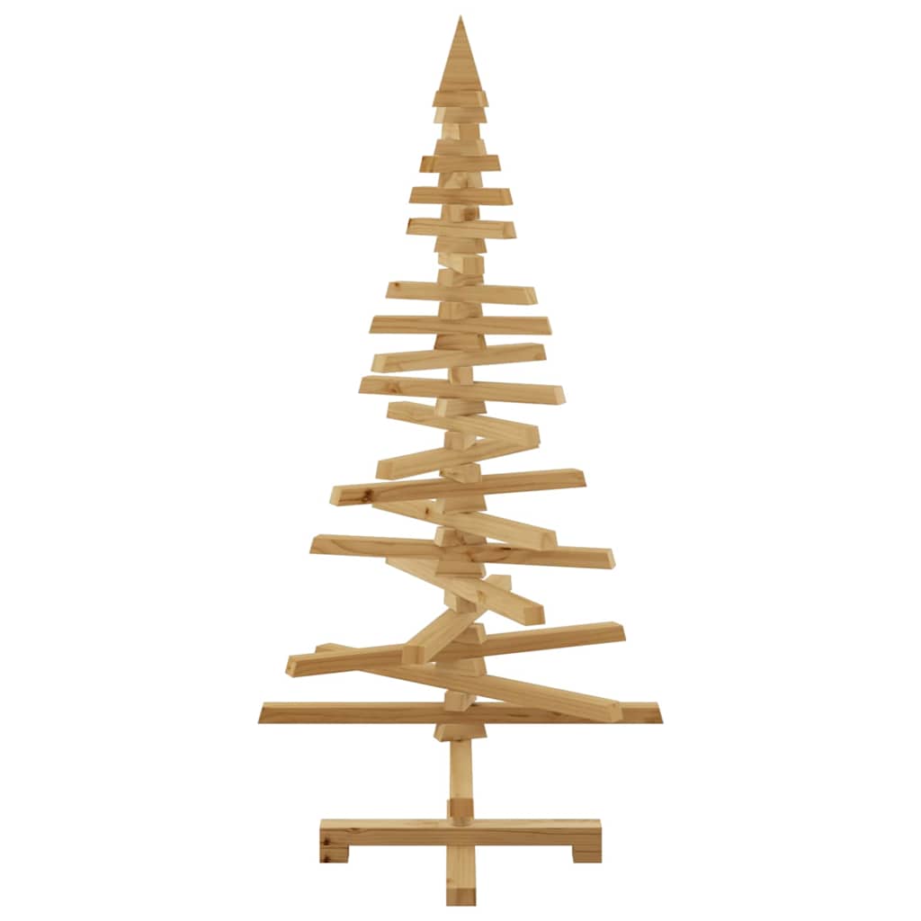 Árbol de Navidad de madera Marrón 120 cm Madera maciza de pino