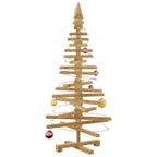 Árbol de Navidad de madera Marrón 120 cm Madera maciza de pino