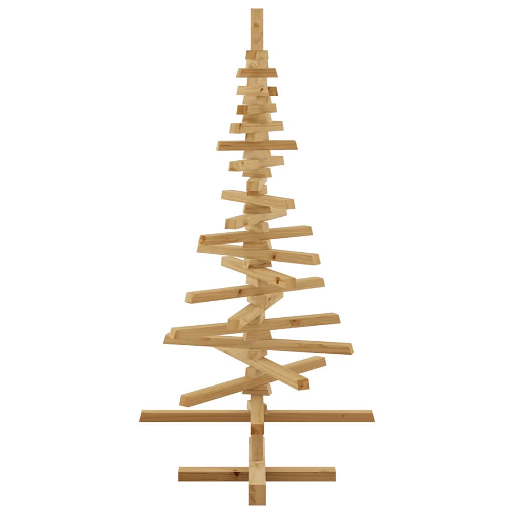 Árbol de Navidad de madera Marrón 120 cm Madera maciza de pino