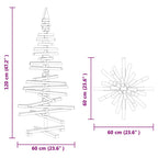 Árbol de Navidad de madera Marrón 120 cm Madera maciza de pino