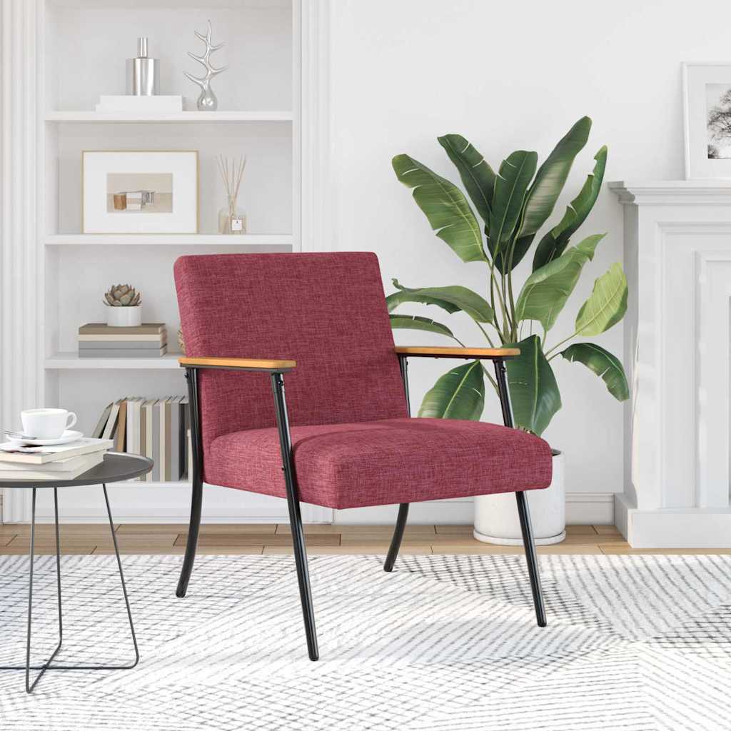 sillón Rojo vino tela