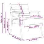 sillón Crema 59 x 75 x 78 cm tela