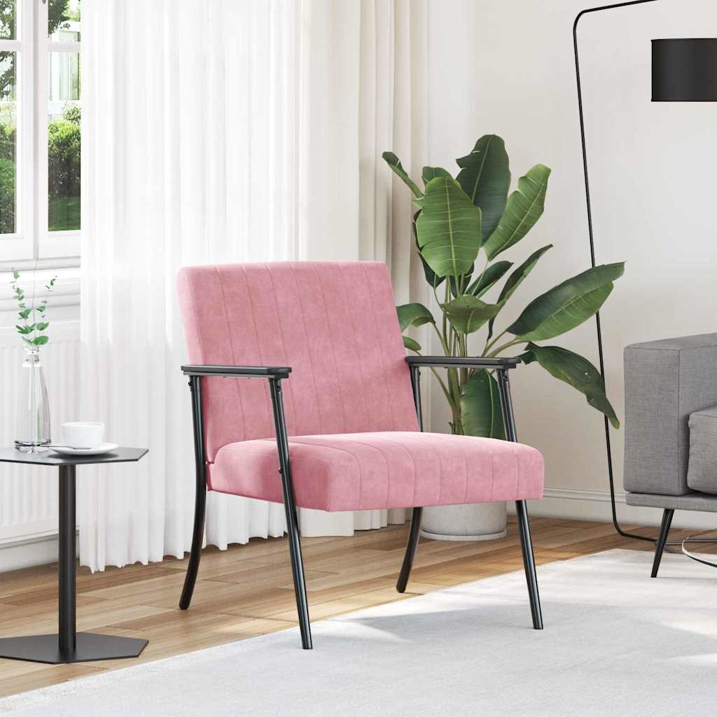 Poltrona Amarela 59 x 75 x 78 cm Veludo