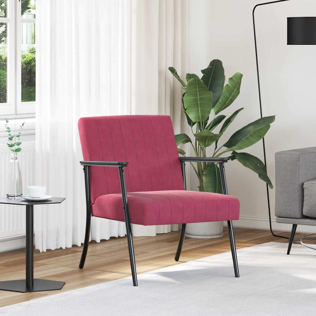 Poltrona Amarela 59 x 75 x 78 cm Veludo