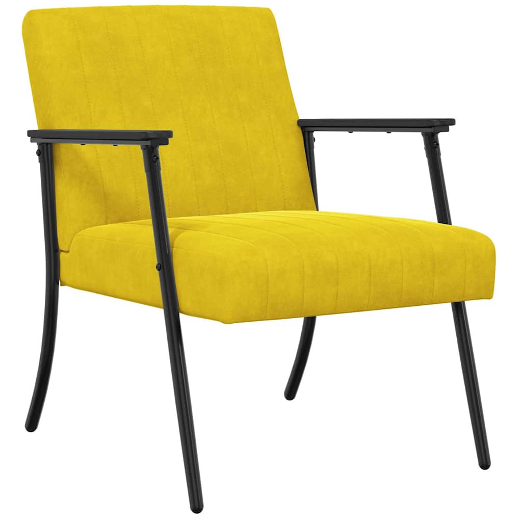sillón Amarillo 59 x 75 x 78 cm Terciopelo