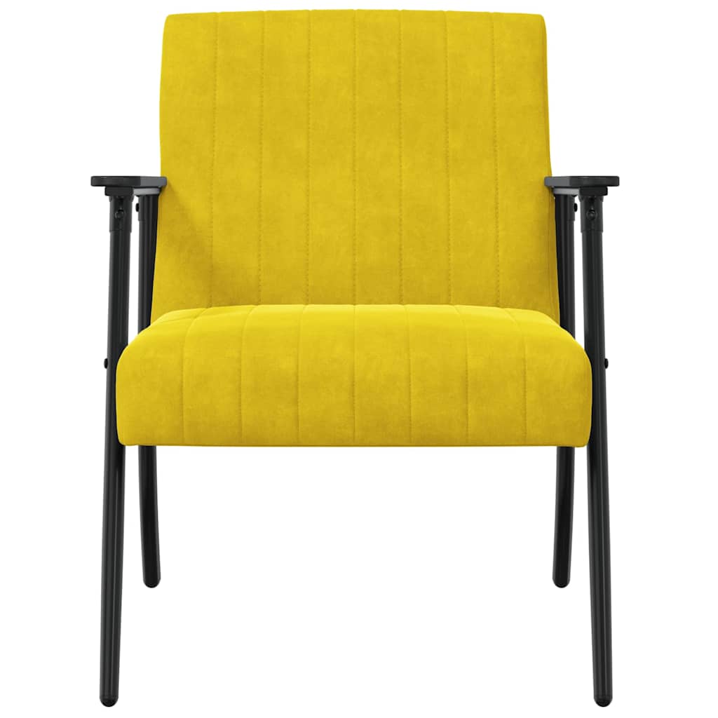 sillón Amarillo 59 x 75 x 78 cm Terciopelo