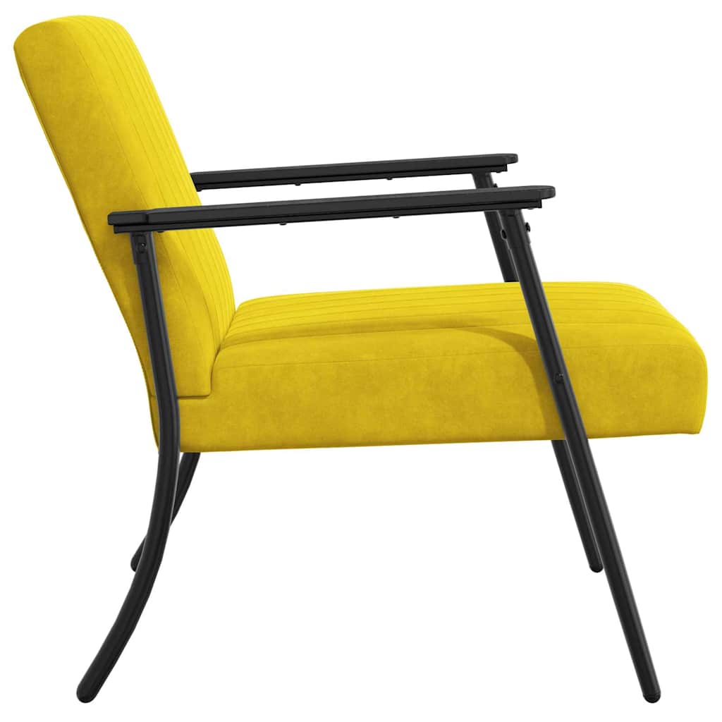 sillón Amarillo 59 x 75 x 78 cm Terciopelo