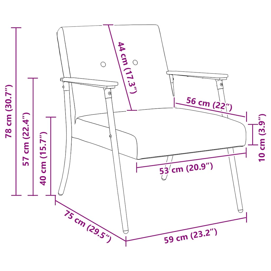 sillón Crema tela