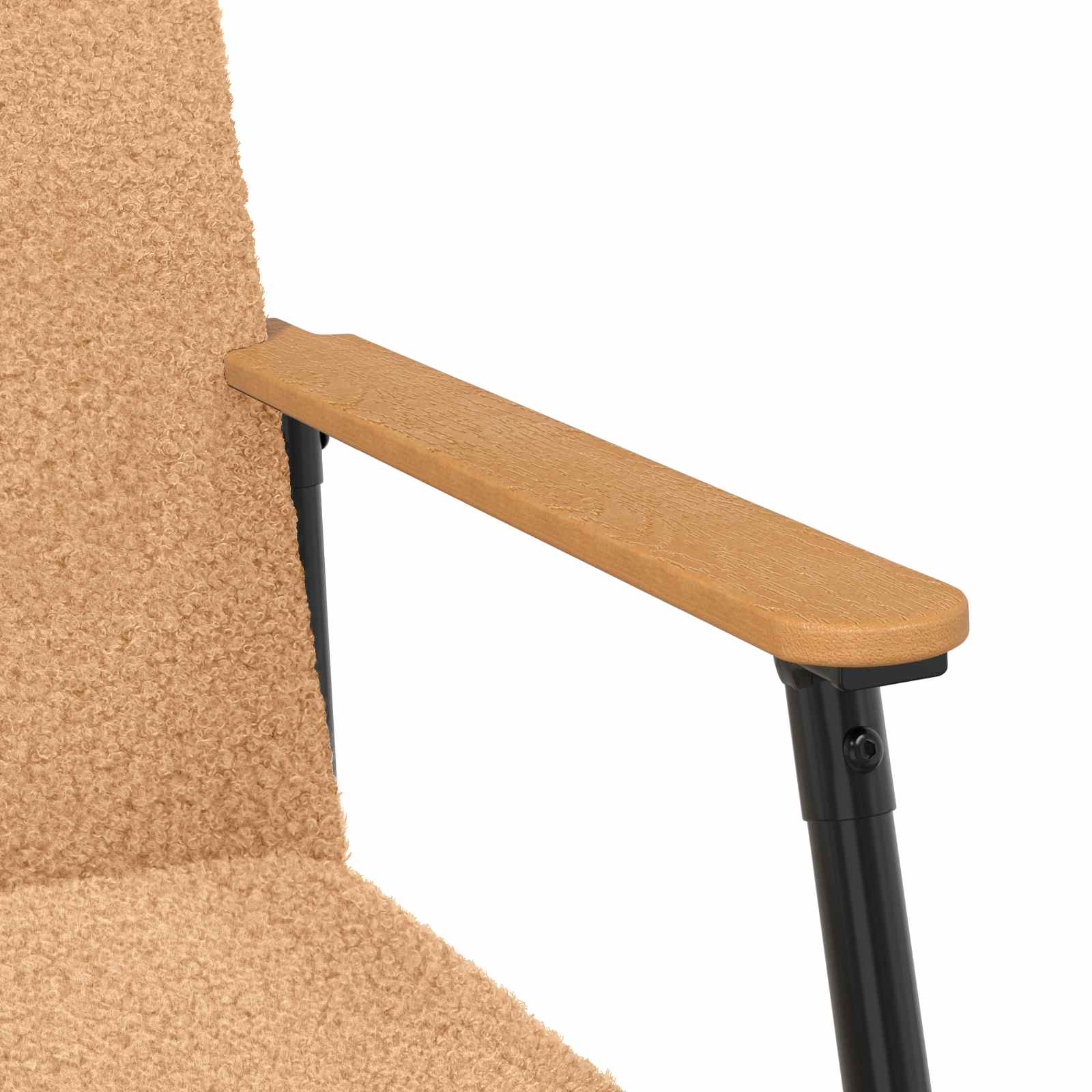 sillón Beige Tejido parecido a lana rizada