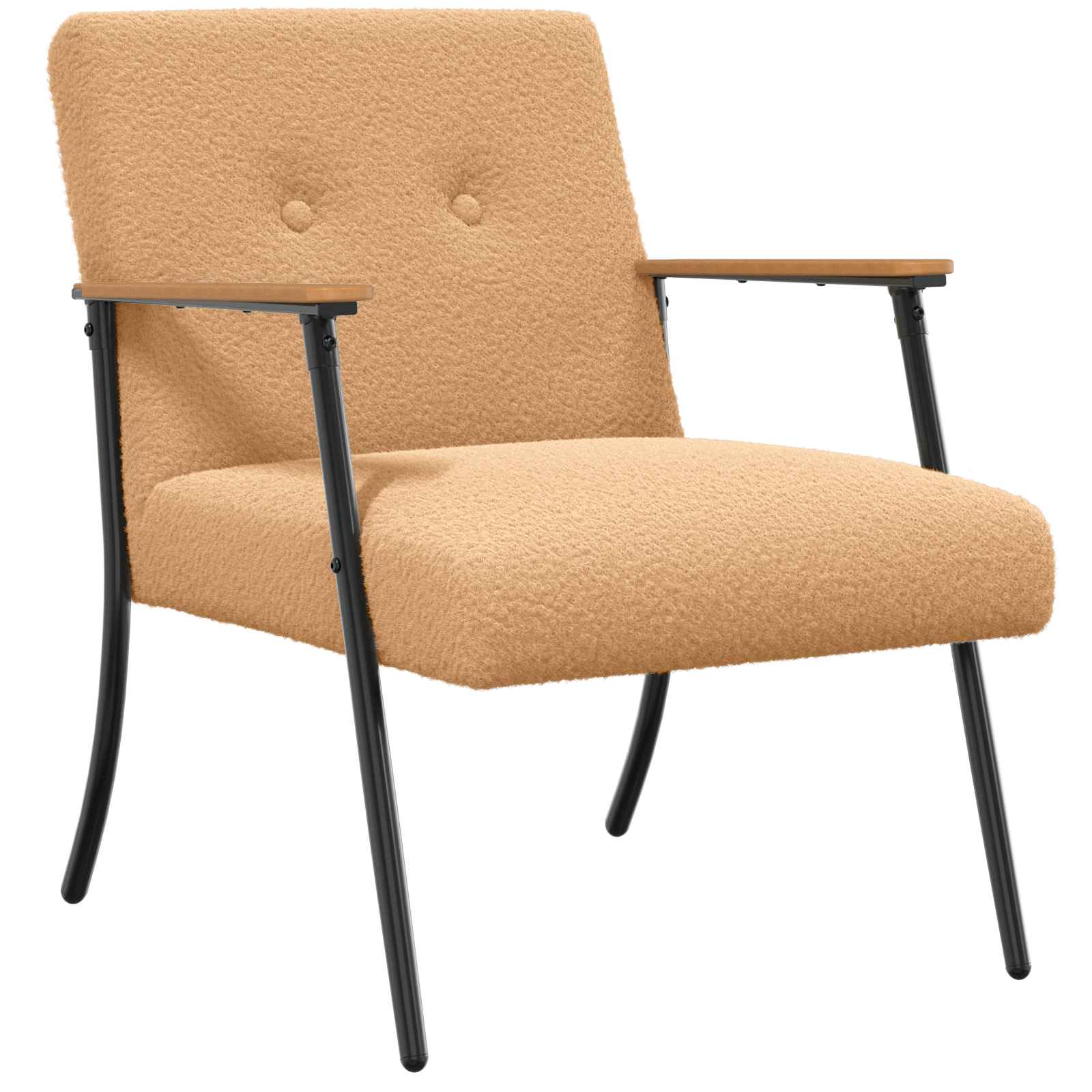 sillón Beige Tejido parecido a lana rizada