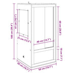 Terrario Marrón 50 x 50 x 100 cm OSB