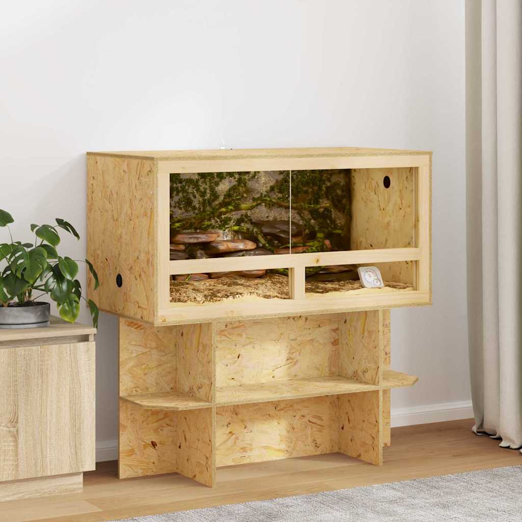 Base de Terrario con estante Marrón 100 x 40 x 50 cm OSB