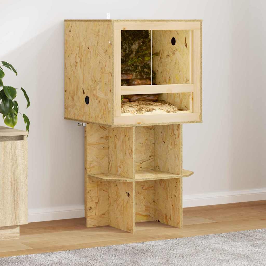 Base de Terrario con estante Marrón 100 x 40 x 50 cm OSB